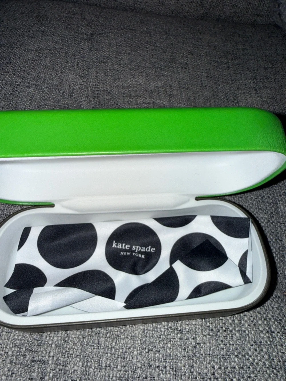 Kate spade hard sunglass case green and black